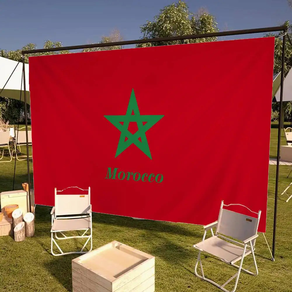 M-Morocco Flag Large Size Flags Printing Patterns Interesting Birthday Party Decorations Banner