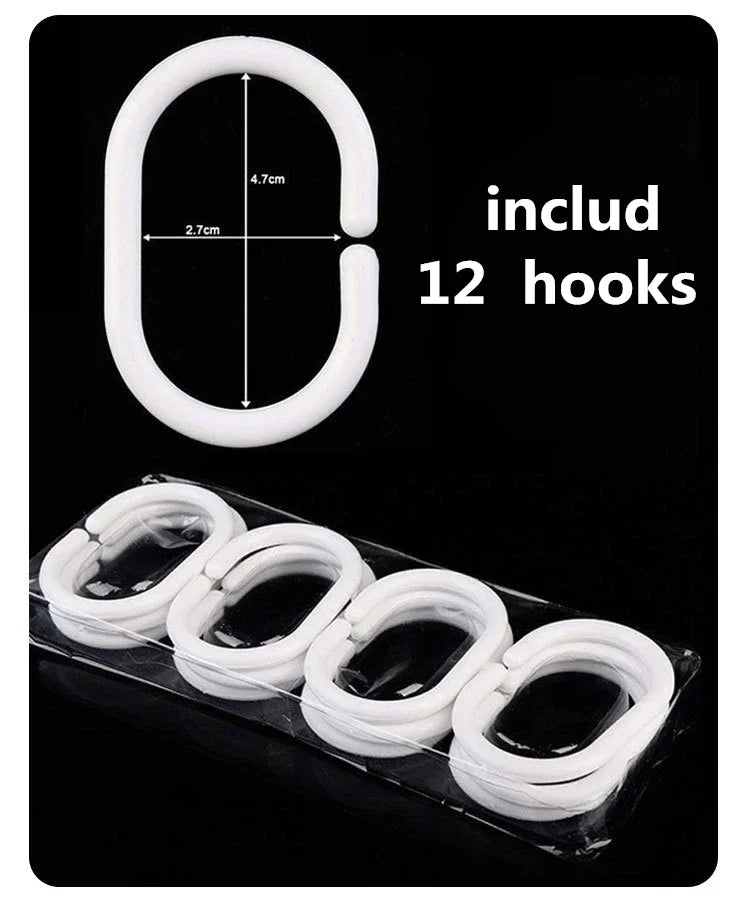 3D Printing Flowers Plant Garden Bathroom Shower Curtain Natural Landscape Home Decoration Waterproof Curtain with Hook Curtain