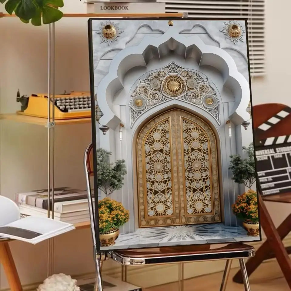 Affiche porte marocaine art arabe