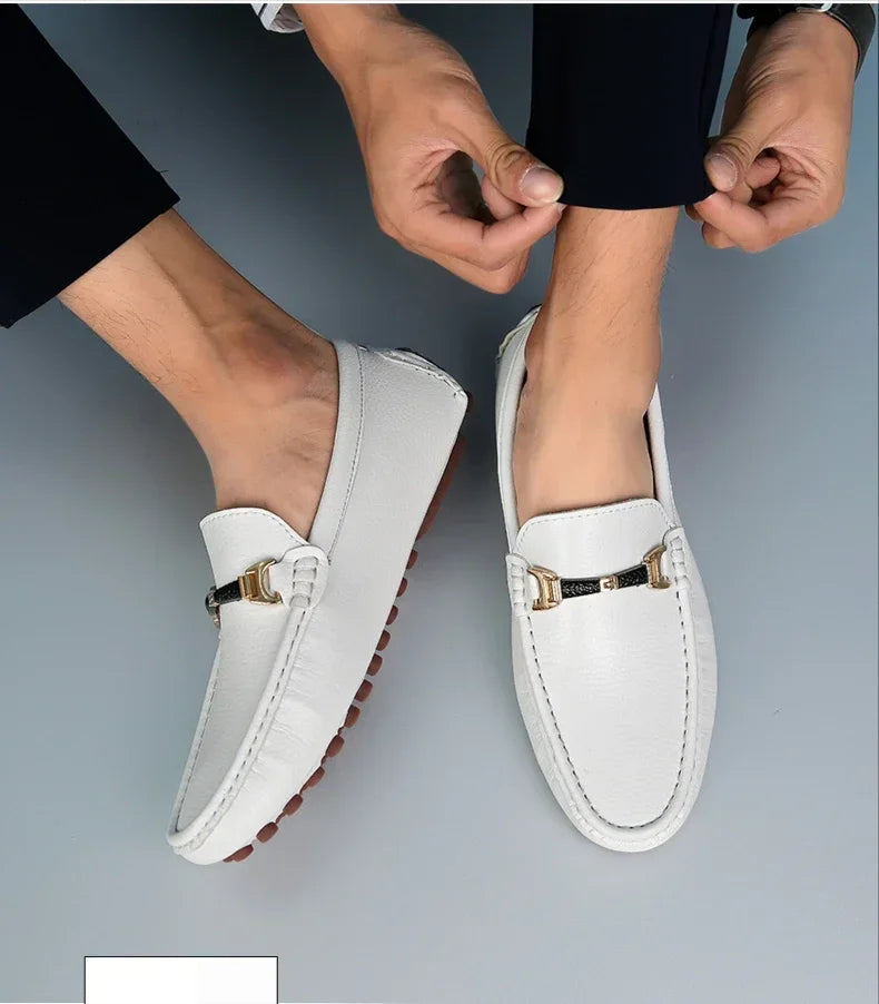 YRZL Men's Loafers 2024 Spring Autumn Fashion Shoes Men Classic Brand High Quality Leather Comfy Drive Shoes Boat Casual Shoes