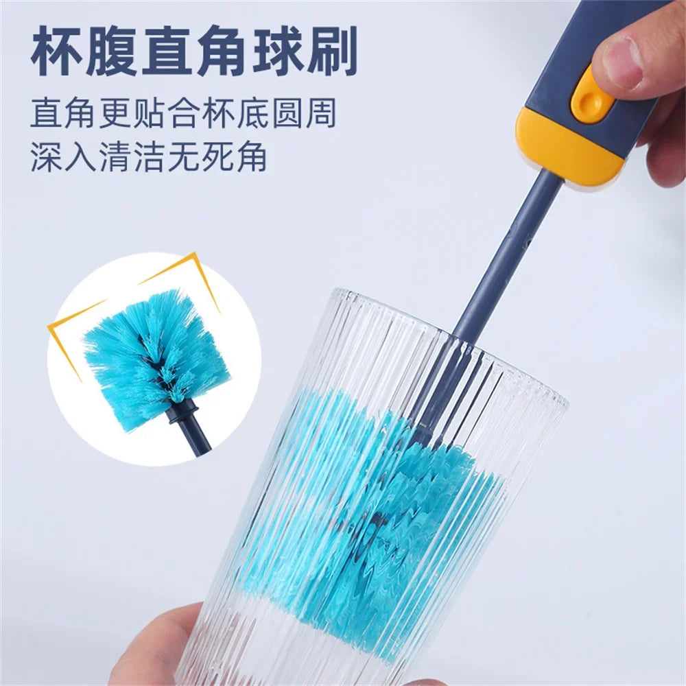 3 In 1 Multifunctional Cleaning Brush Tiny Bottle Cup Lid Detail Brush Straw Cleaner Tools Household Kitchen Cleaning Tool
