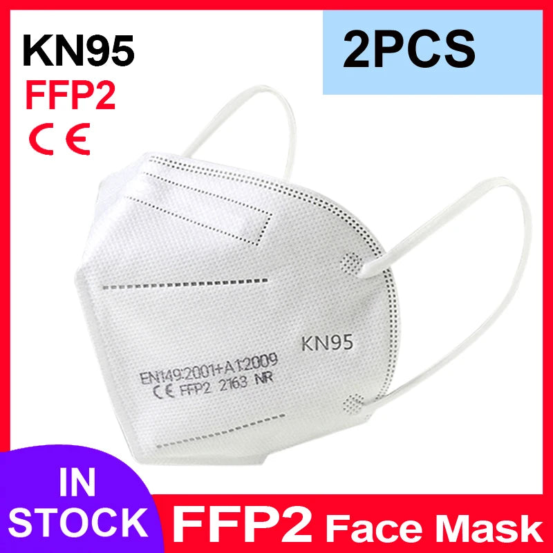 FFShrimp-Masque facial KN95 à 5 couches filtrantes, protection buccale, CE FFP2