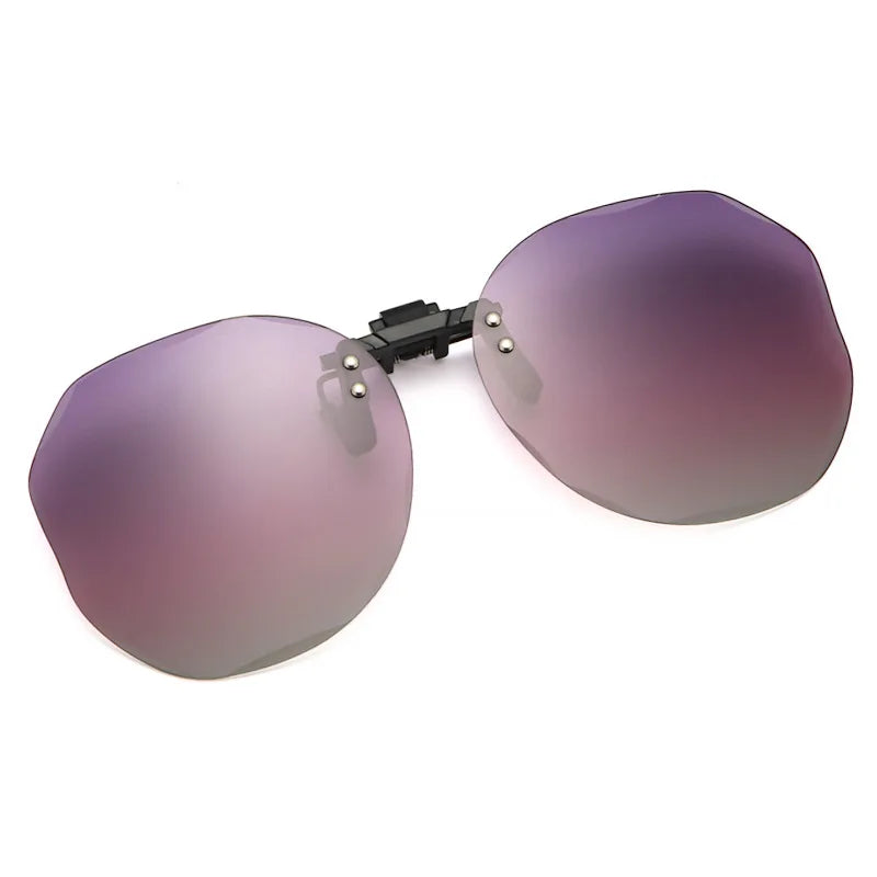 Women Sunglasses Clip-on Polarized Optical Glasses Clip Diamond Cut Mirror Eyeglasses Anti-UV Driving Sunglasses 2023 Trendy