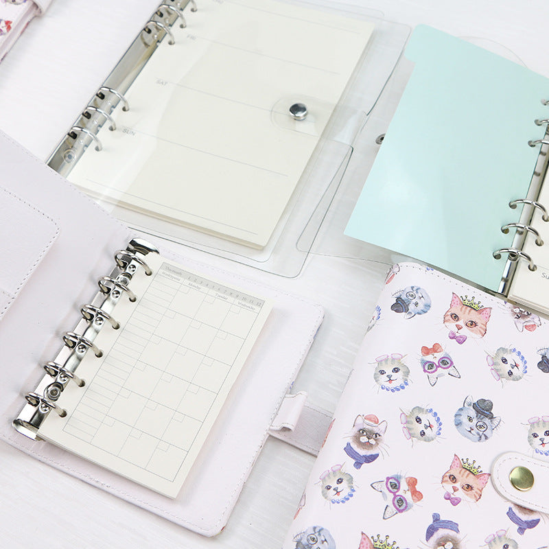 A5 Ivory White Lined Grid Notebook Refill
