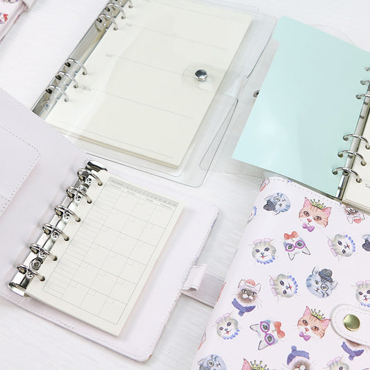 A5 Ivory White Lined Grid Notebook Refill