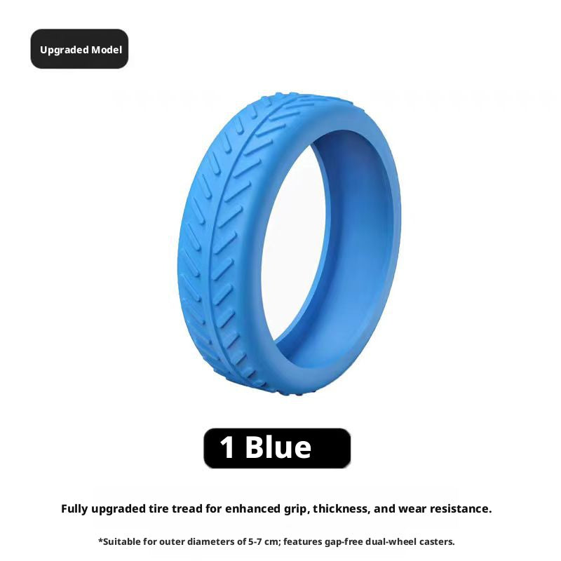 Housse de protection pour roues de valise, bleu, lot de 1