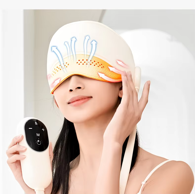 Masseur Tête & Yeux Chauffant - Aide au Sommeil