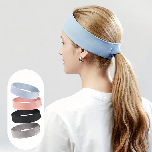Sports Headbands For Men Women, Elastic Sweatband Wicking Athletic Head Band For Running Basketball Yoga Cycling, Wide Non-Slip Workout Hair Band