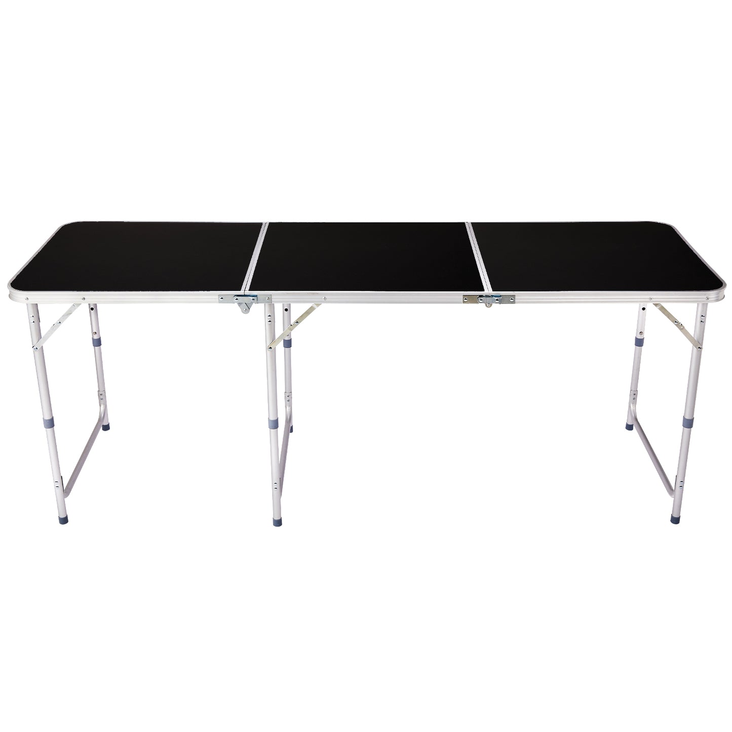 6ft 180 - 60cm Aluminum Alloy 3 - Fold Portable Folding Table, Adjustable Height