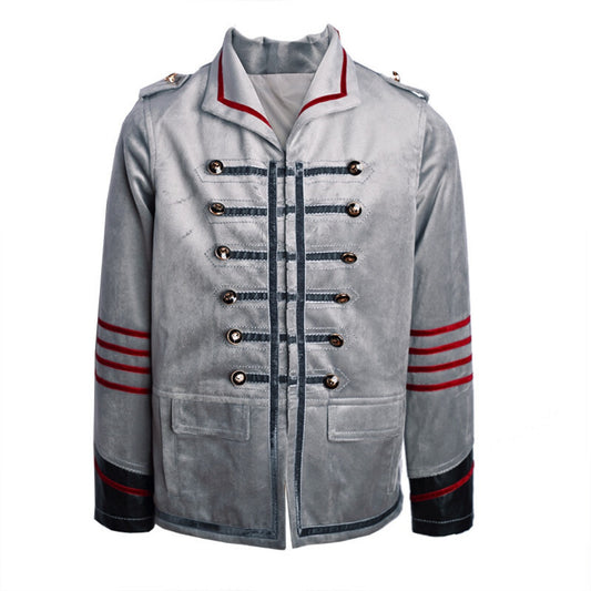 Kids Velvet Boys Casual Military Jacket Vintage Short Coat 3-12Y Outfit Cotton