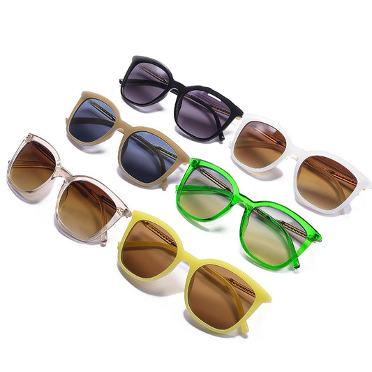 Womens Retro-Style Fashionable Metal Hollow-Out Sunglasses