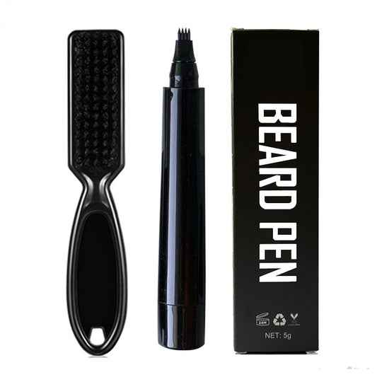 Beard Headline Filler Four-fork Head Brush Anti-sweat Suit