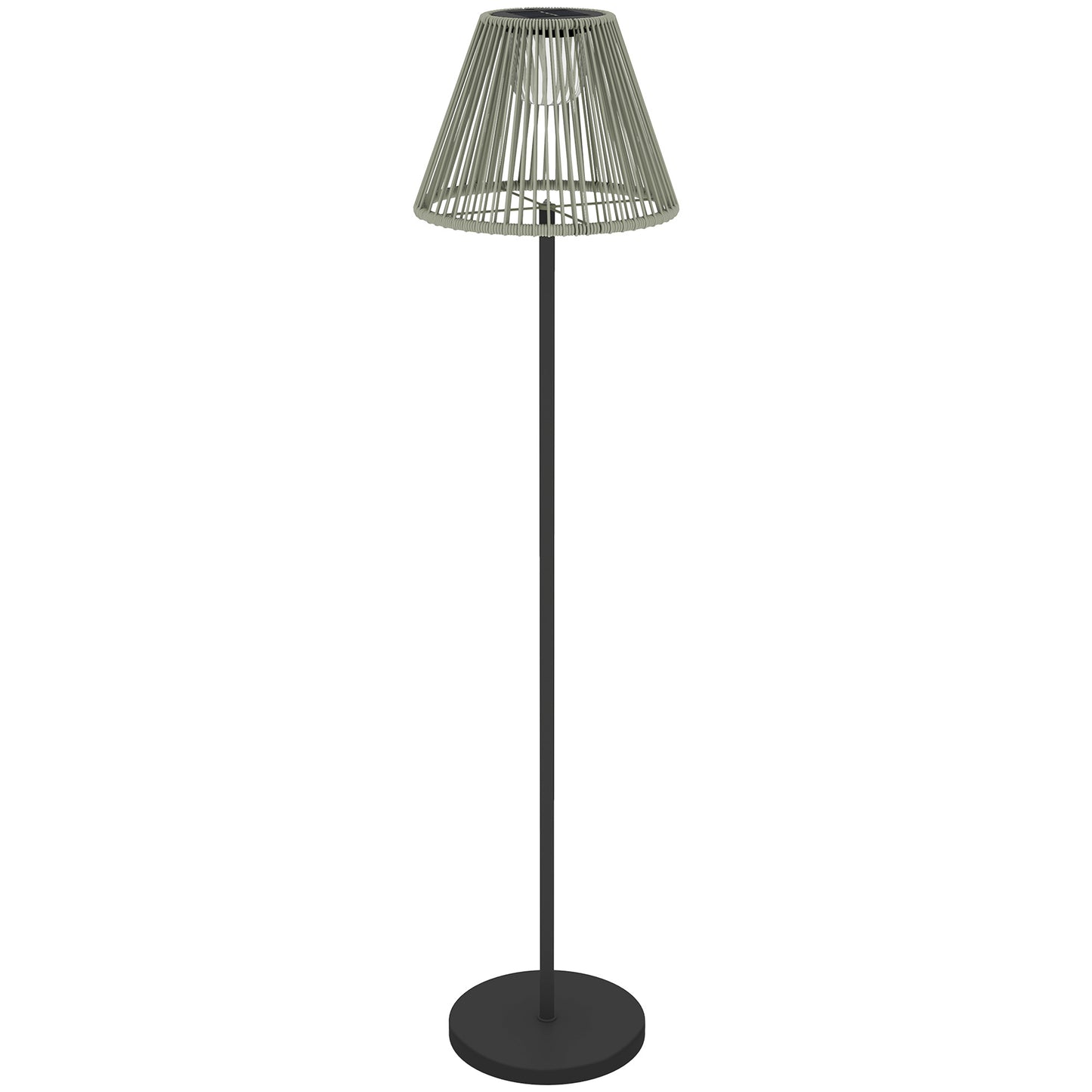 Solar Stehlampe Rattan Solarlampen Mit Lichtsensor 25 LED-Lichte Solarleuchte Im Boho-Stil Ø33 X 135 Cm