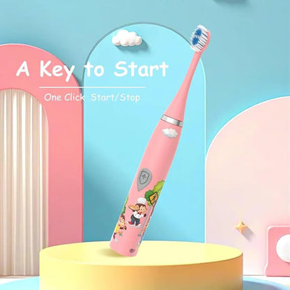 Children Sonic Electric Toothbrush IPX6 Waterproof Colorful Cartoon For Kid Use