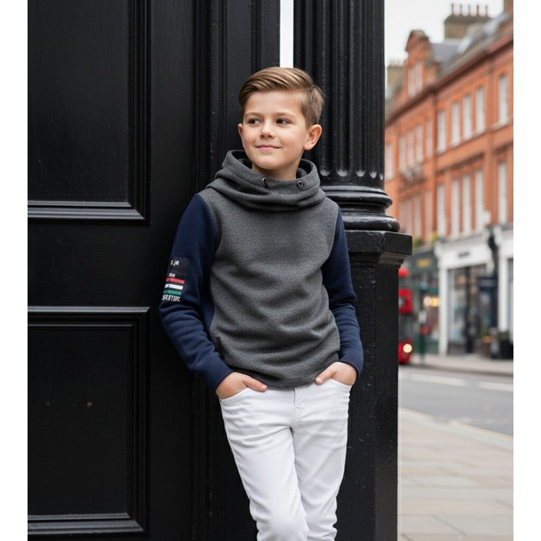 Boys Spring Hoodie Casual Sweatshirt Pullover Kids Streetwear Jumper Age 3 - 14Y