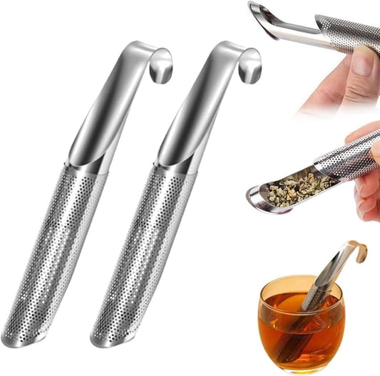 Stainless Steel Tea Diffuser New Stainless Steel Tea Infuser Mesh Strainer With Hanging Hook Handle Tea Bags For Loose Leaf Tea Tea Artifact Creative Pipe