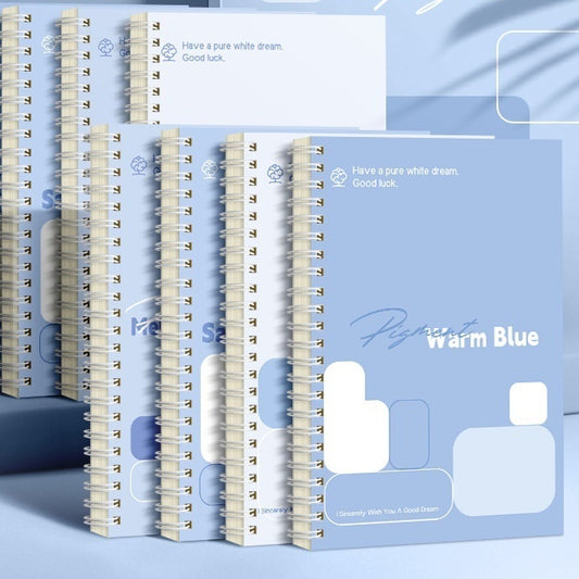 Simple Blue Coil Notebook A5 Cute Coil Notebook
