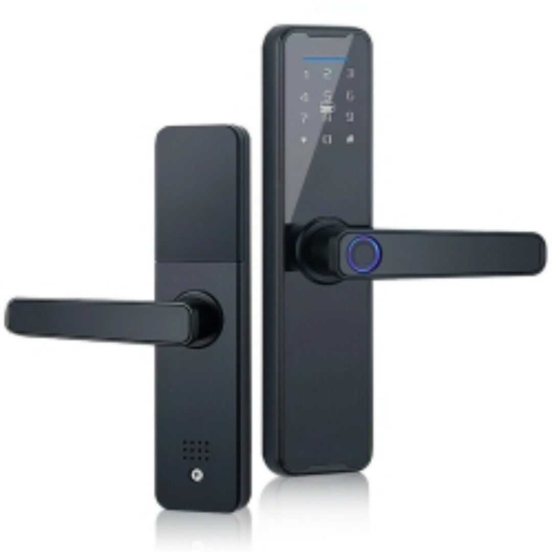 WIFI Digital Smart Door Lock Electronic Fingerprint Password Key Lock-black