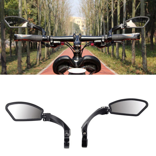 1 Pair E-Bike Handlebar Rear View Mirror Bicycle Rearview Rectangle Back Mirror Mountain Bike Hybrid Recumbent Bike Urban Bicycle Rearview Mirror