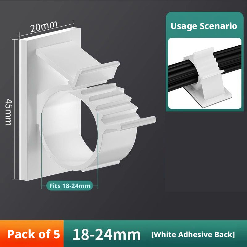 Perforation-free water pipe holder-white-extra large [pack of five]-bag