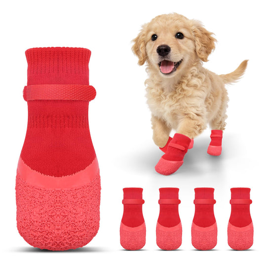 Chaussettes Antidérapantes pour Chien - Protège-Pattes