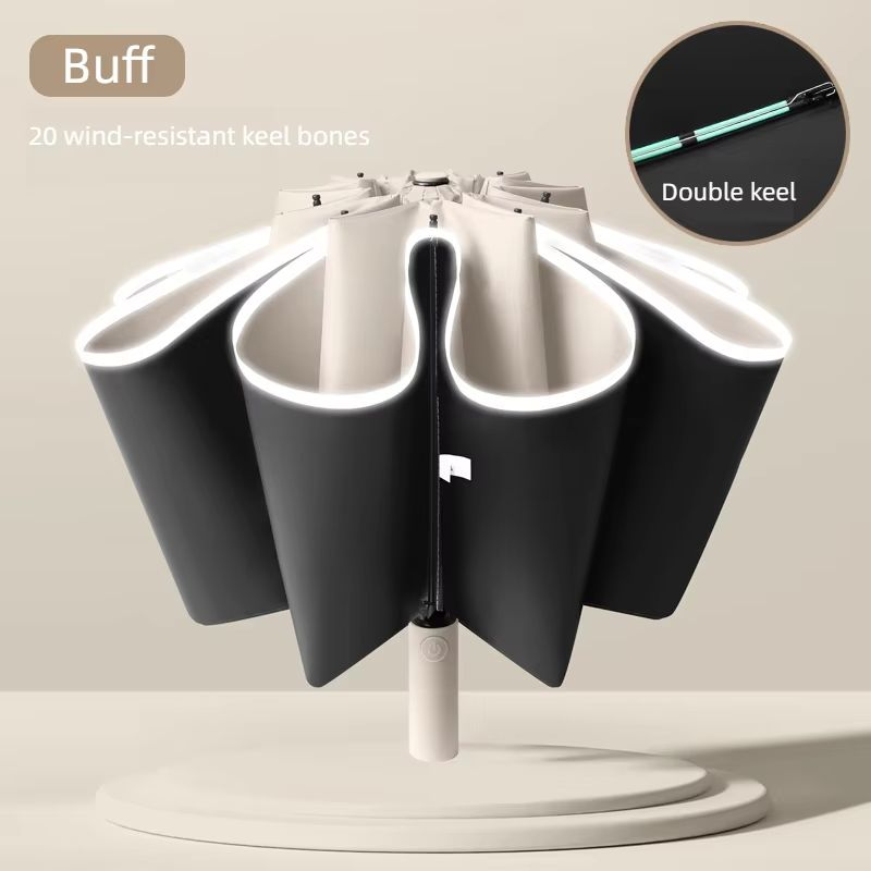 Fully Automatic Reverse Folding Umbrella