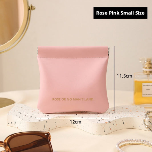 Self-closing storage bag-pink small-1 pack