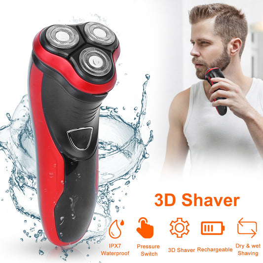 Electric Shaver Razor For Men Father Day Gift IPX7 Waterproof Beard Trimmer 3D Rechargeable Painless Rotary Shaver With Trimmer 2 In 1 Electric Shaver
