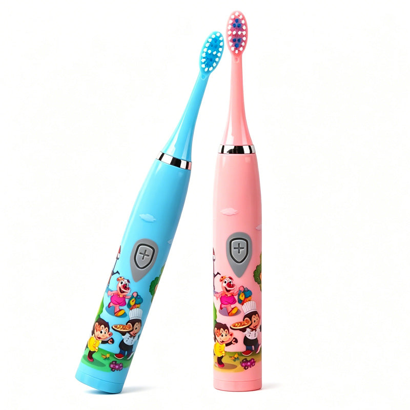 Children Sonic Electric Toothbrush IPX6 Waterproof Colorful Cartoon For Kid Use