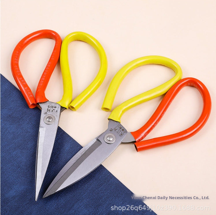 Two-color sewing scissors-round head size 1-length 21cm-1 piece