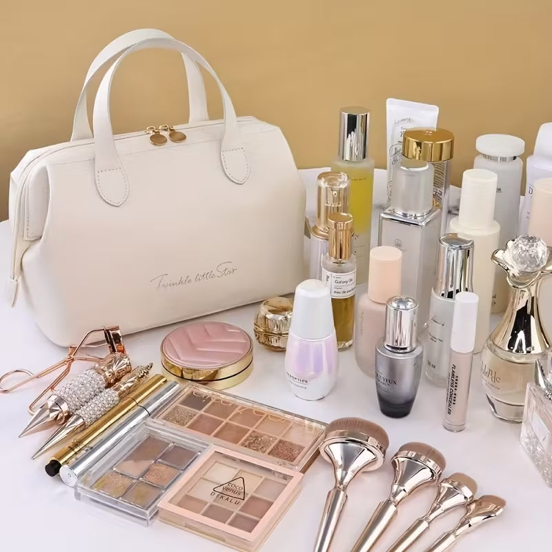 Trousse de toilette portable imperméable pour maquillage et soins, grande capacité