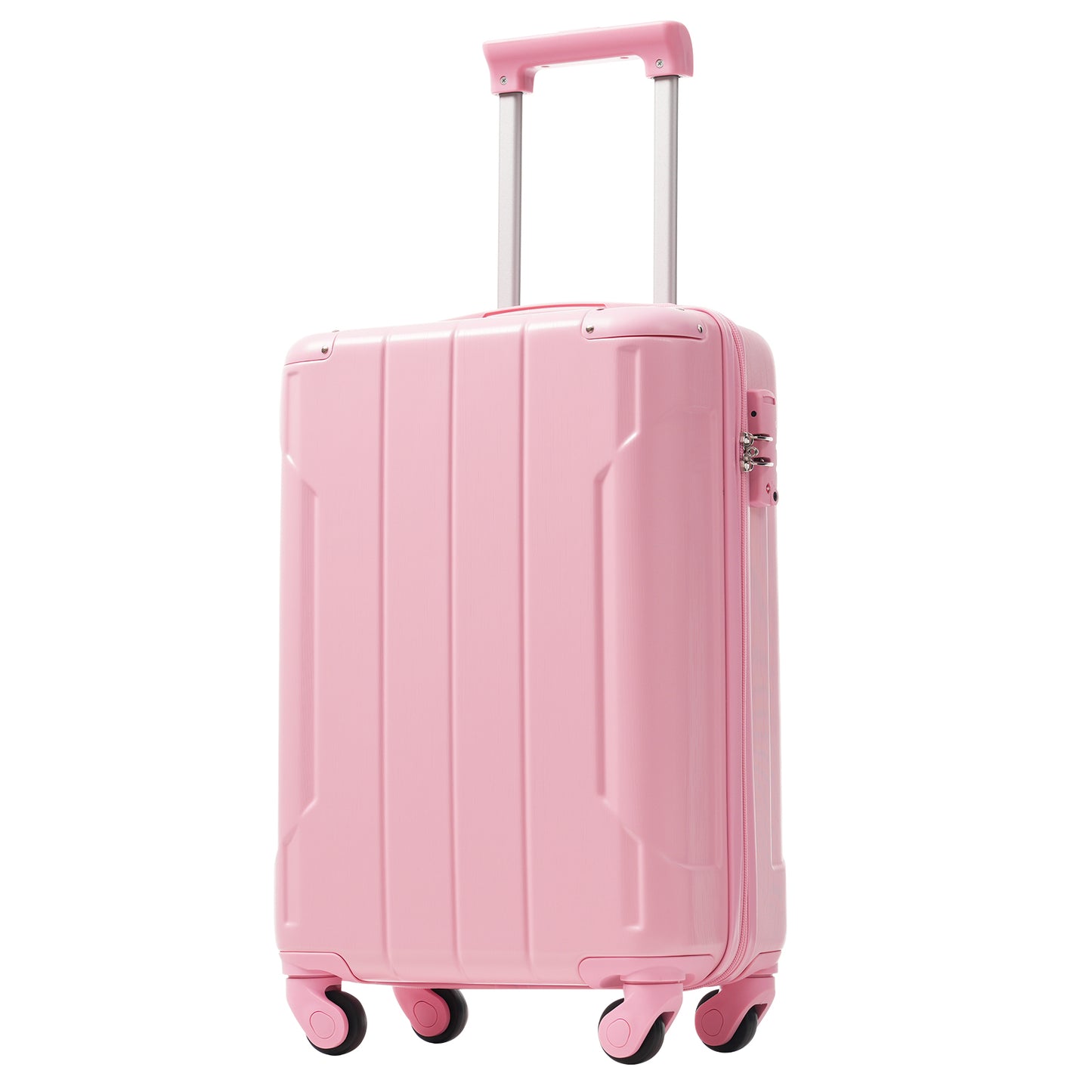Valise cabine rigide en ABS 20 pouces avec roulettes pivotantes et serrure TSA, légère et durable