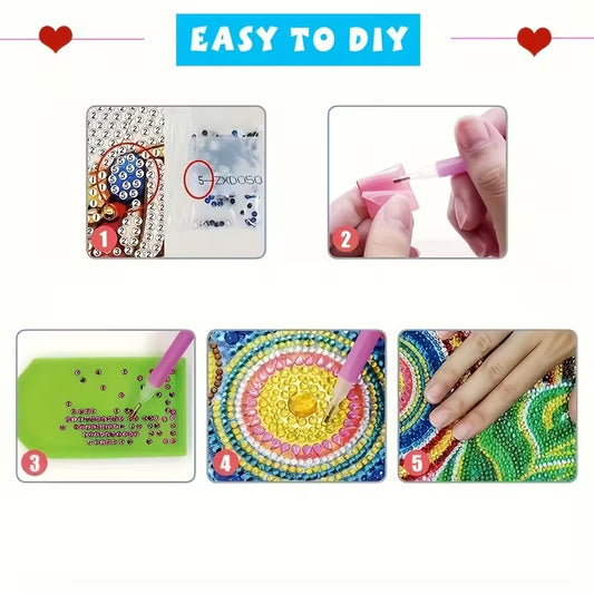 DIY Diamond Painting Kit Birthday Card Kit, Unique Landscape Pattern Design, Water Diamond Painting Art Mosaic Postcards, Festival Cards Perfect For Families, Friends, And Lovers, Handmade Gifts