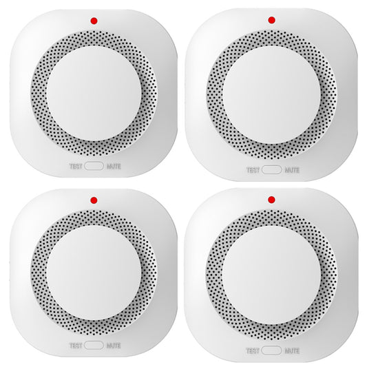 (4 Pack)Smoke Alarm Fire Protection Home Security System Smoke Alarm (Logistics Only For USPS.TK/TMEU Only For Self-pickup)