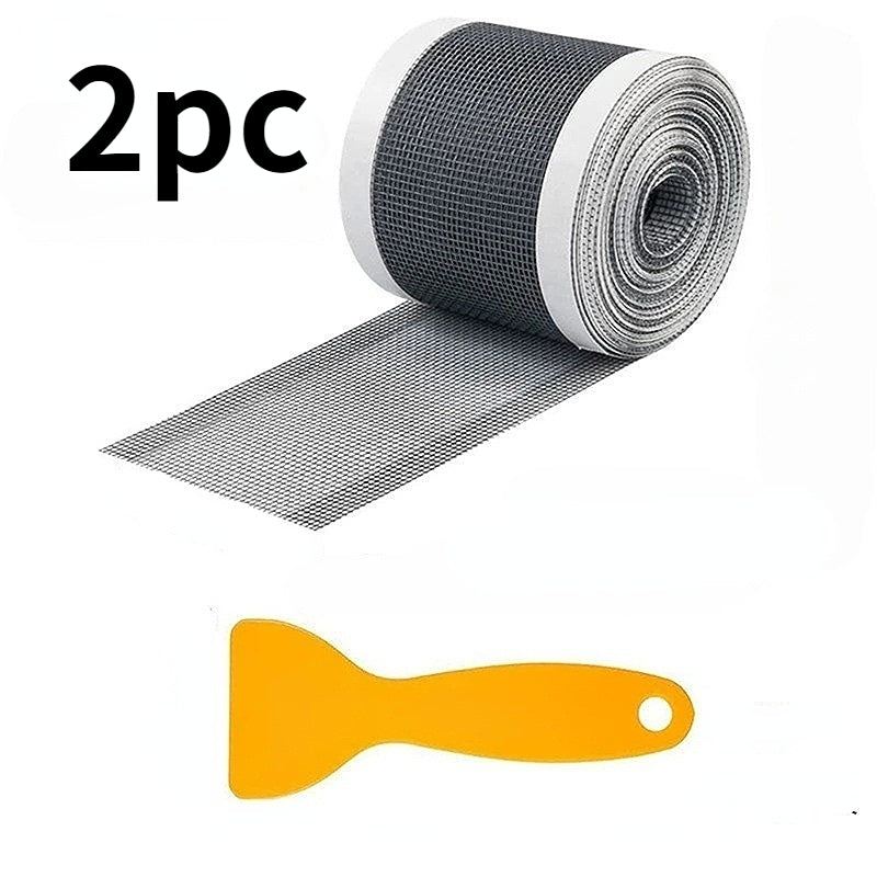 2-Pack 5cm X 7m Bathroom Drain Hair Catcher, Waterproof Shower Floor Mesh Tape, Kitchen Sink Strainer Sticker, Insect  Clog Prevention