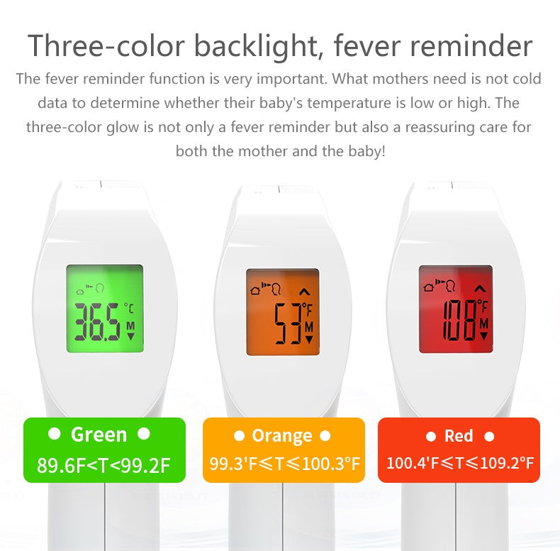 Medical Grade Forehead Thermometer for Adults,, Non-Contact Digital Infrared Thermometer, Backlit Display, °C/°F Display, Fever Alarm, Multifunctional Digital Thermometer for Home And Clinic, Fever Detection Device, Medical