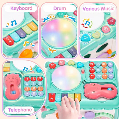 Bus d'Éveil Musical 6-en-1 pour Bébé