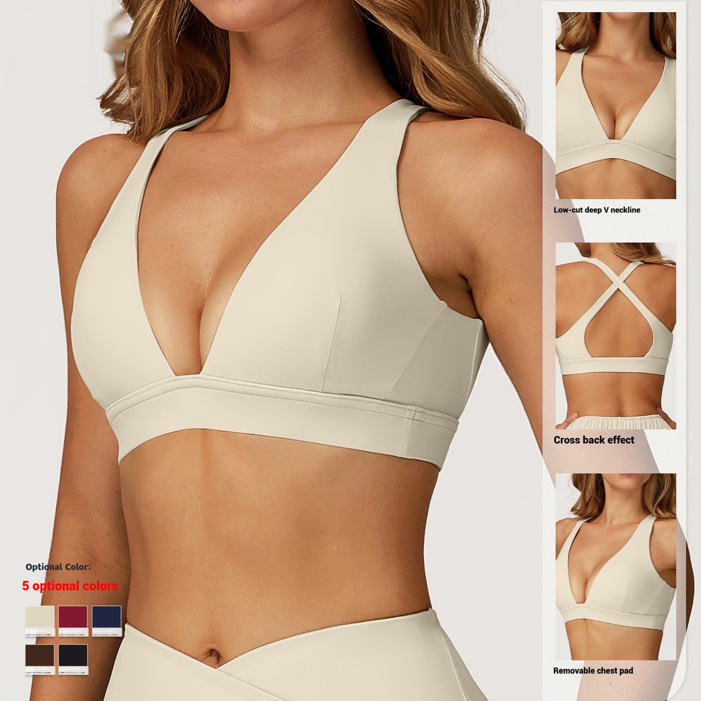 Cross Back High-grade Sports Bra For Women