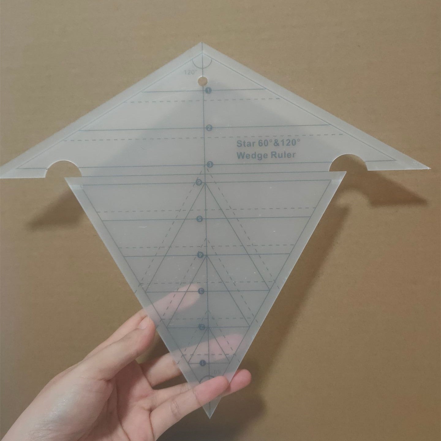 Home Stencil Cutting Ruler Sewing Star Wedge Ruler