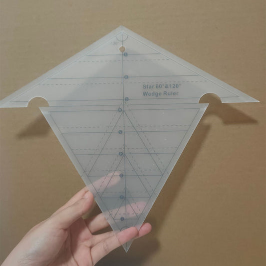 Home Stencil Cutting Ruler Sewing Star Wedge Ruler