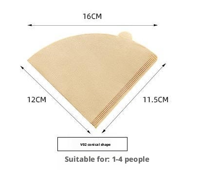 Coffee Filter Paper-Wood Color Conical Model [1-4 Persons 50 pcs]-1 Set