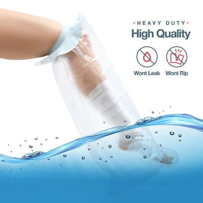 Medical king 100% Waterproof Cast Covers for Shower Leg 2pk Reusable Full Leg Cast Cover for Showering Cast Protector for Shower Leg Adult
