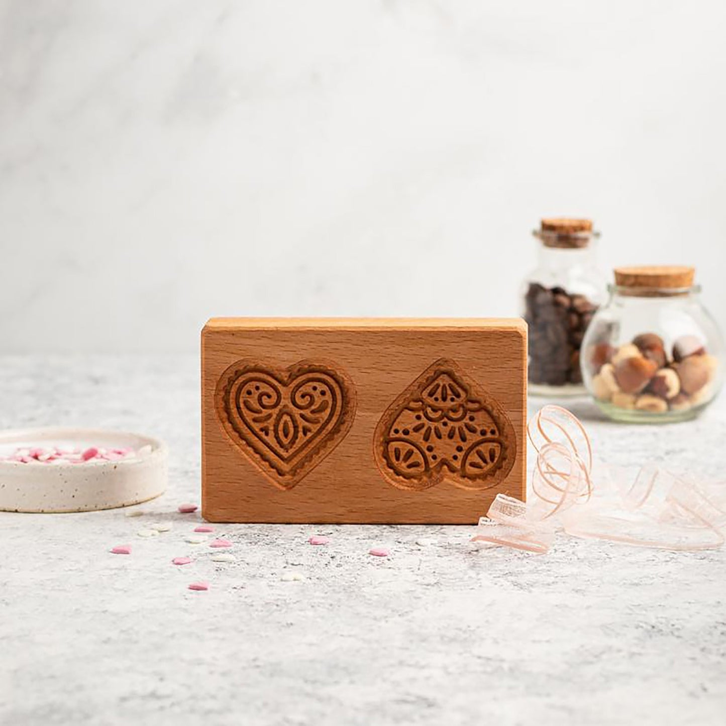 Wooden Cookie Mold Cutter Stamps For Baking Gingerbread