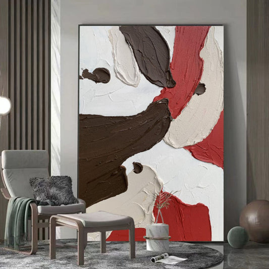 Handmade Oil Painting Canvas Wall Art Decoration Modern Abstract Texture Color Blocks For Home Living Room Decor Entrance Niche Art Installation Rolled Frameless Unstretched Painting