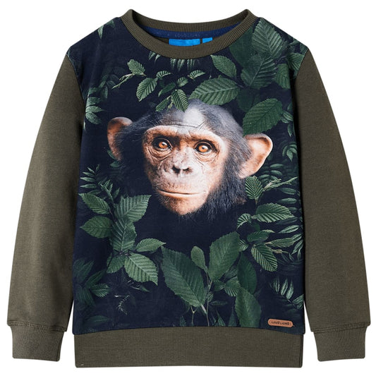 Children's sweatshirt khaki size 116 Children's sweatshirt dark khaki size 116
