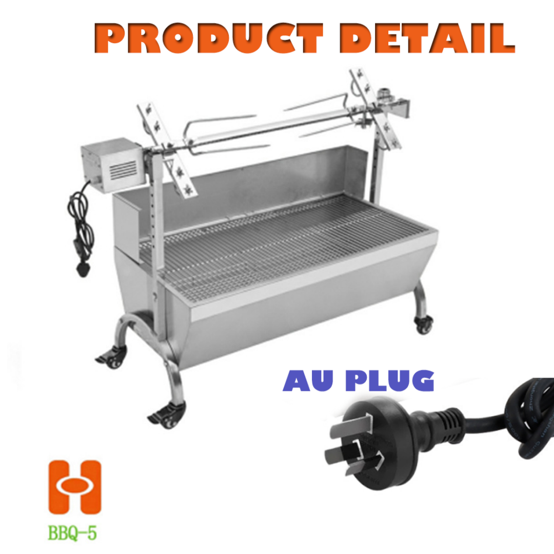 Electric BBQ Rotisserie Spit Motor Stainless Steel 80kgs Replacement 220V-240V