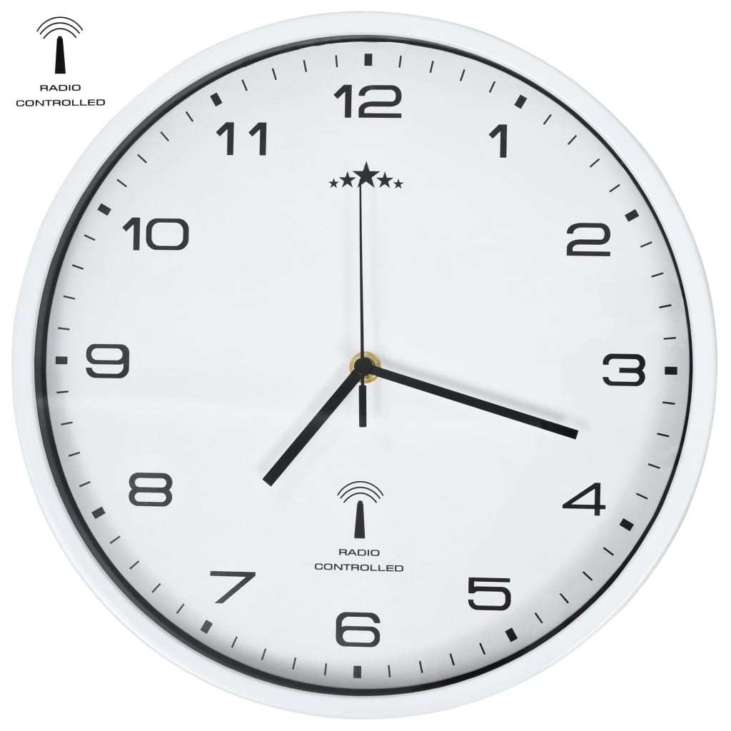 radio-controlled wall clock with quartz movement, 31 cm,   radio-controlled wall clock