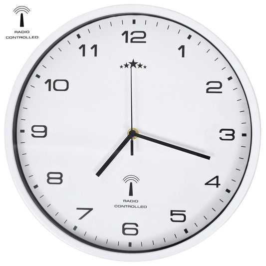 radio-controlled wall clock with quartz movement, 31 cm,   radio-controlled wall clock