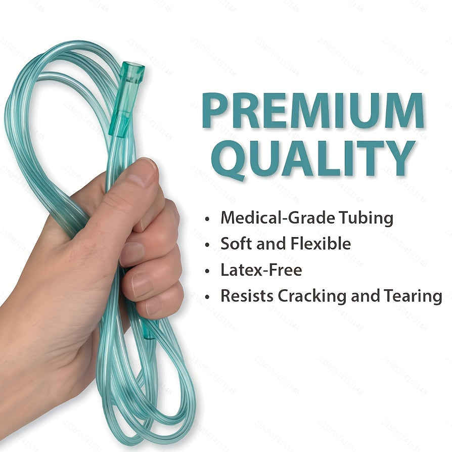 Adult Soft Nasal Oxygen Cannula Kit (Set of 3) - 7-Foot Oxygen Tubing, Including 6 Nasal Cannulas And 6 Tubes, Portable Oxygen Supply, Medical-Grade Oxygen, Home Healthcare, Compact Design, Reliable Performance, Oxygen Cylind