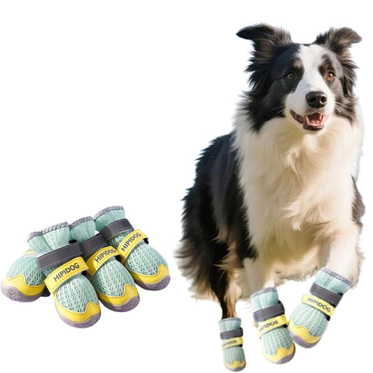 4PCS Dog Shoes For Large Small Medium Dogs, Dog Boots With Reflective Rugged Ant